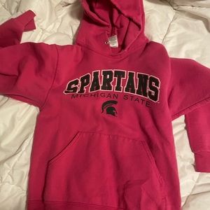 Pink Michigan state hoodie